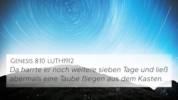 Genesis 8:10 LUTH1912 4K Wallpaper - Da harrte er noch weitere sieben Tage und ließ - 4K Wallpaper Bible Verse