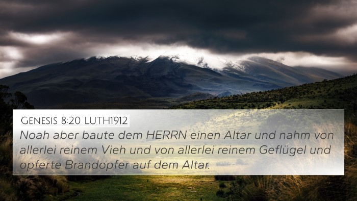 Genesis 8:20 LUTH1912 Bible Verse Image