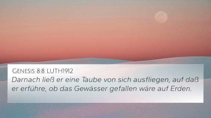 Genesis 8:8 LUTH1912 4K Wallpaper - Darnach ließ er eine Taube von sich ausfliegen, - 4K Wallpaper Bible Verse