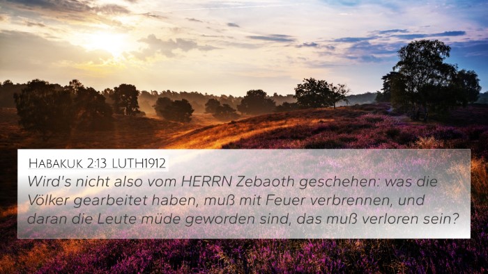 Habakuk 2:13 LUTH1912 Bible Verse Image