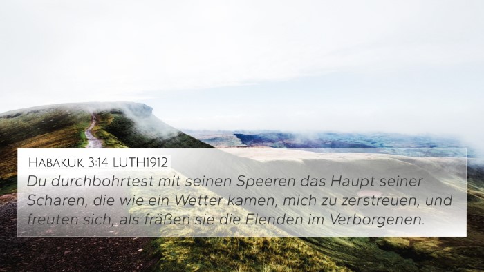 Habakuk 3:14 LUTH1912 Bible Verse Image