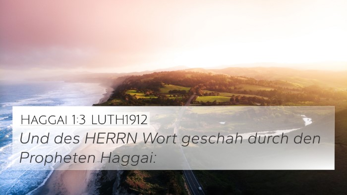 Haggai 1:3 LUTH1912 4K Wallpaper - Und des HERRN Wort geschah durch den Propheten - 4K Wallpaper Bible Verse