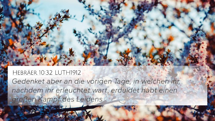 Hebräer 10:32 LUTH1912 Bible Verse Image