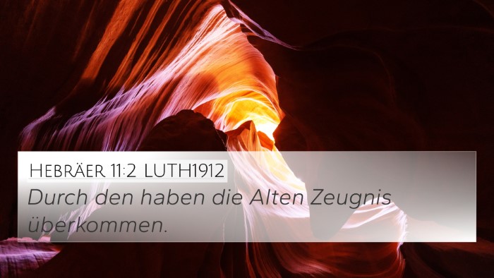 Hebräer 11:2 LUTH1912 Bible Verse Image