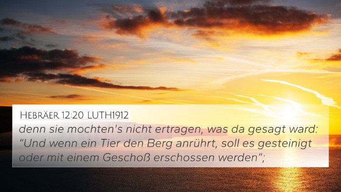 Hebräer 12:20 LUTH1912 Bible Verse Image