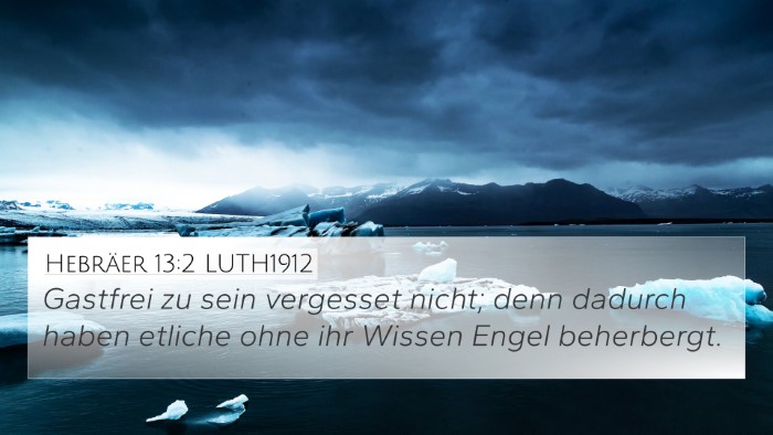 Hebräer 13:2 LUTH1912 Bible Verse Image