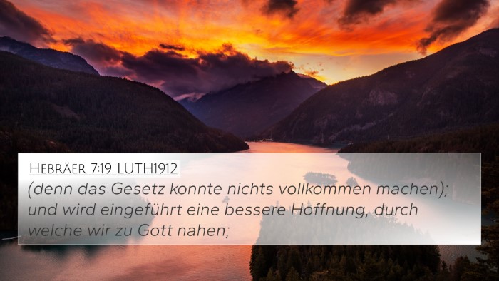 Hebräer 7:19 LUTH1912 Bible Verse Image