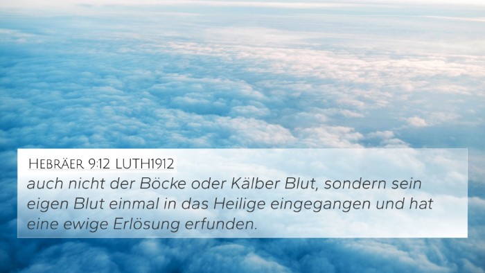 Hebräer 9:12 LUTH1912 Bible Verse Image