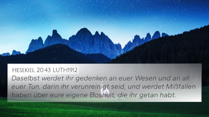 Hesekiel 20:43 LUTH1912 Bible Verse Image