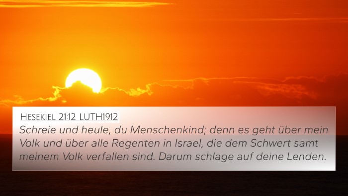 Hesekiel 21:12 LUTH1912 Bible Verse Image