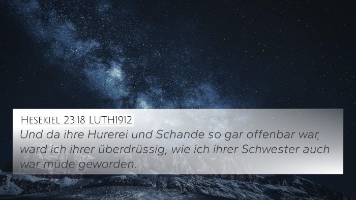 Hesekiel 23:18 LUTH1912 Bible Verse Image