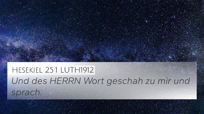 Hesekiel 25:1 LUTH1912 Bible Verse Image