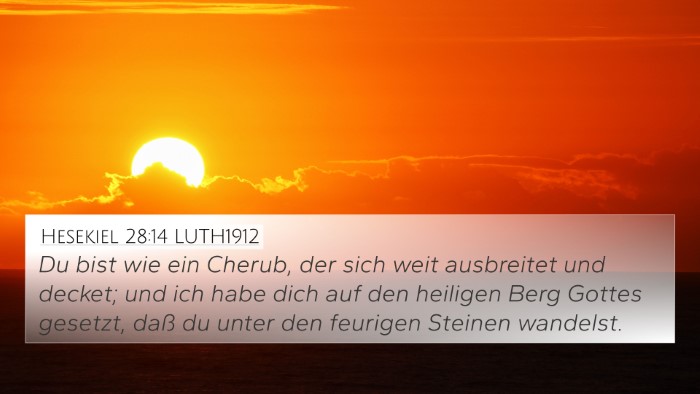 Hesekiel 28:14 LUTH1912 Bible Verse Image