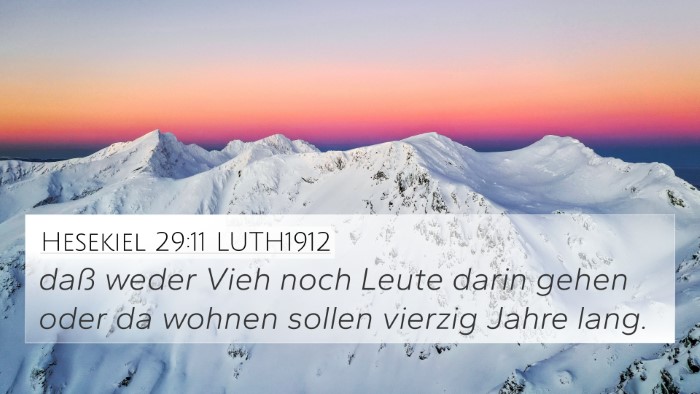 Hesekiel 29:11 LUTH1912 Bible Verse Image