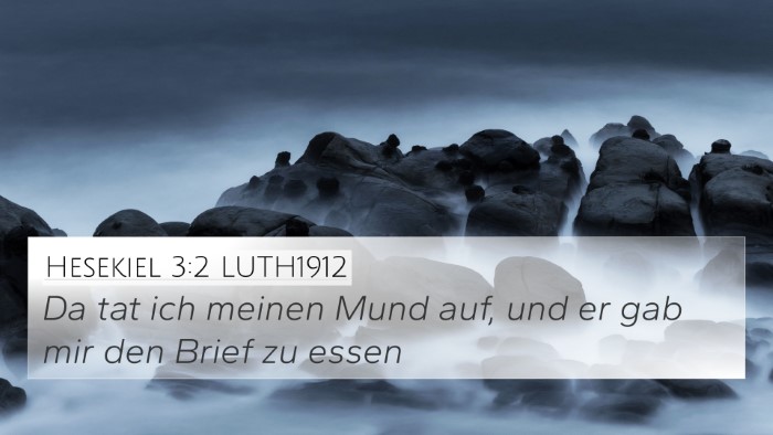 Hesekiel 3:2 LUTH1912 4K Wallpaper - Da tat ich meinen Mund auf, und er gab mir den - 4K Wallpaper Bible Verse