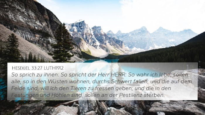 Hesekiel 33:27 LUTH1912 Bible Verse Image