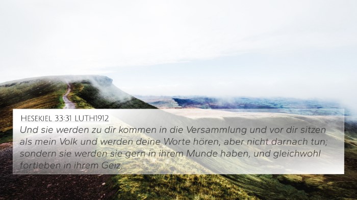 Hesekiel 33:31 LUTH1912 Bible Verse Image
