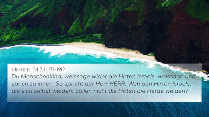 Hesekiel 34:2 LUTH1912 Bible Verse Image