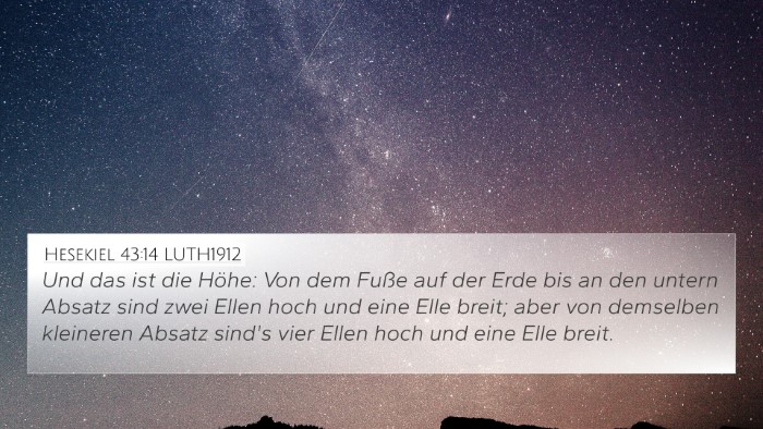 Hesekiel 43:14 LUTH1912 Bible Verse Image