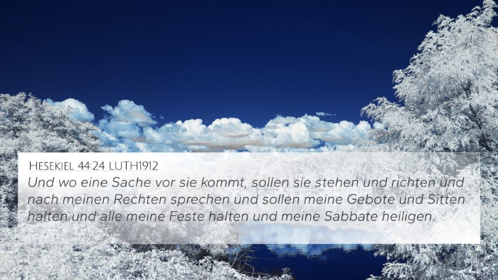 Hesekiel 44:24 LUTH1912 Bible Verse Image