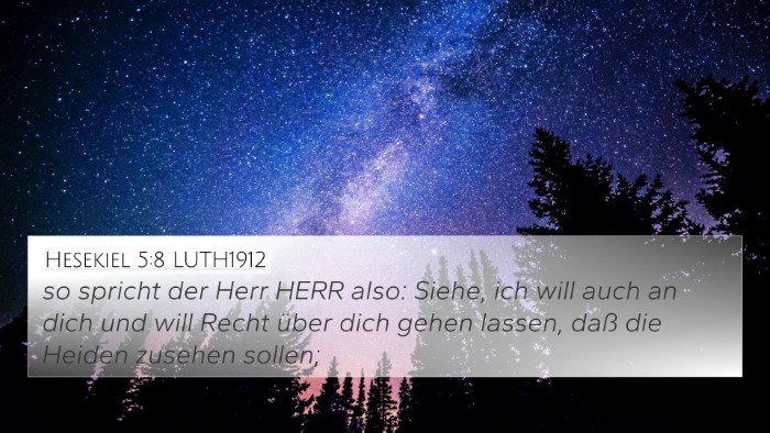 Hesekiel 5:8 LUTH1912 Bible Verse Image
