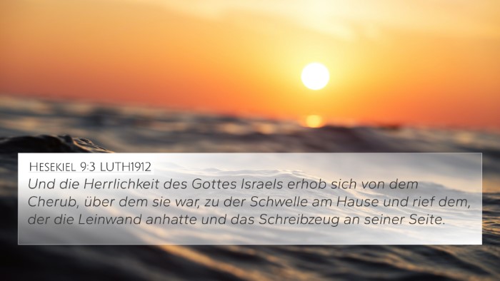 Hesekiel 9:3 LUTH1912 Bible Verse Image