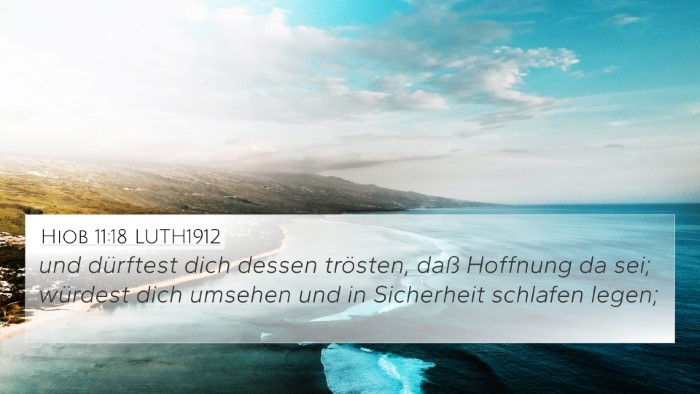 Hiob 11:18 LUTH1912 Bible Verse Image
