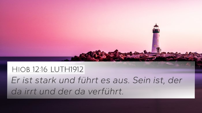 Hiob 12:16 LUTH1912 Bible Verse Image
