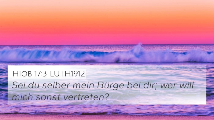 Hiob 17:3 LUTH1912 Bible Verse Image
