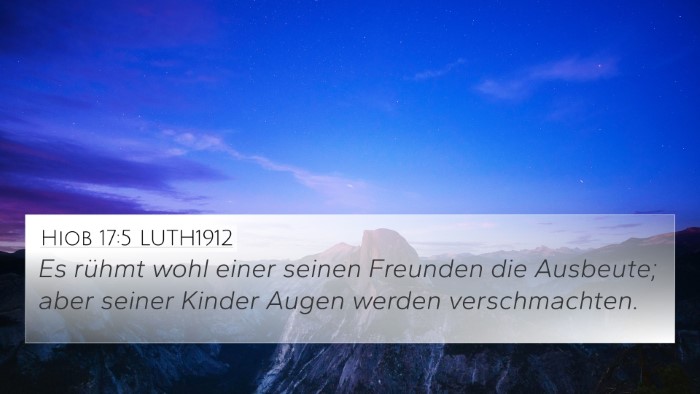 Hiob 17:5 LUTH1912 Bible Verse Image