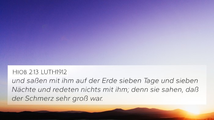 Hiob 2:13 LUTH1912 Bible Verse Image