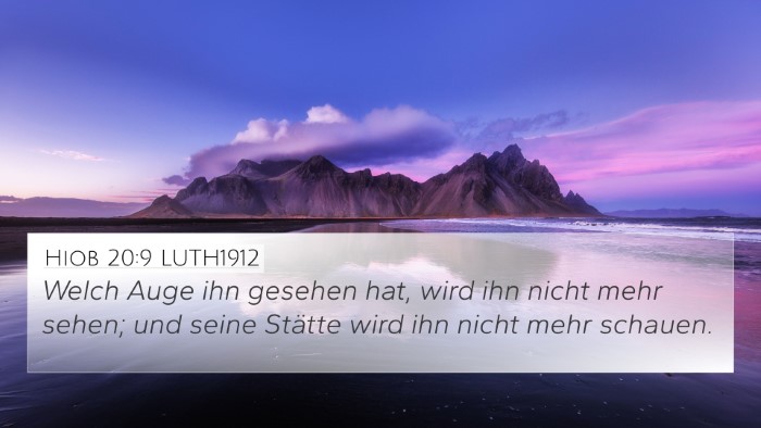 Hiob 20:9 LUTH1912 Bible Verse Image