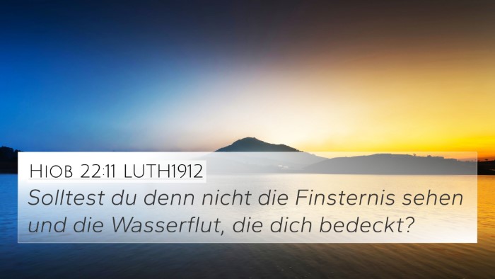 Hiob 22:11 LUTH1912 Bible Verse Image
