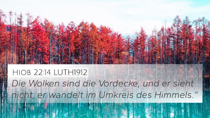 Hiob 22:14 LUTH1912 Bible Verse Image