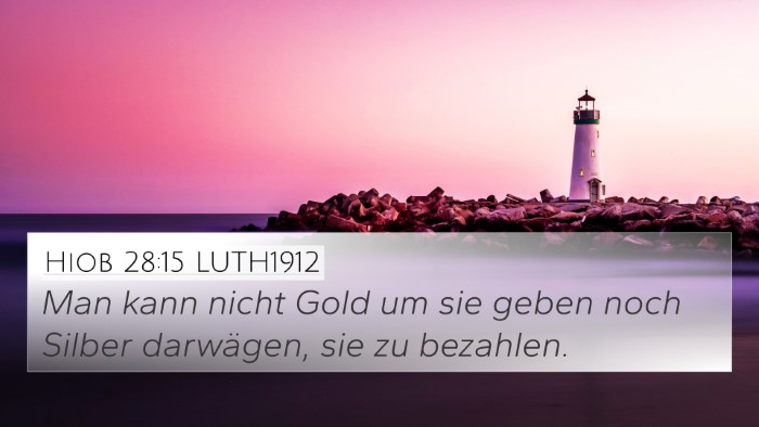 Hiob 28:15 LUTH1912 Bible Verse Image