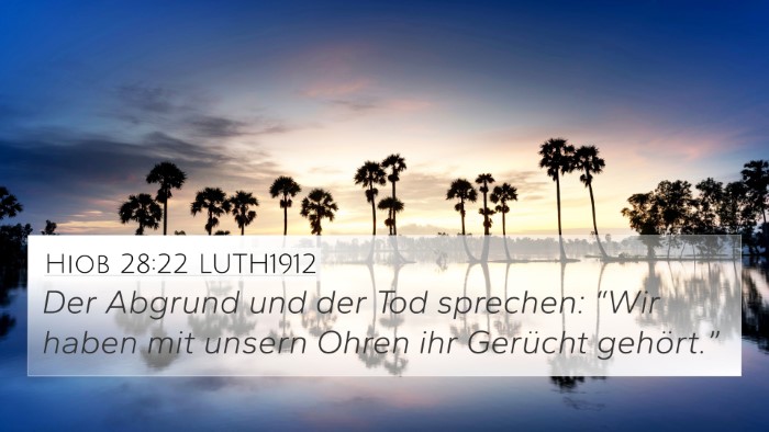 Hiob 28:22 LUTH1912 Bible Verse Image