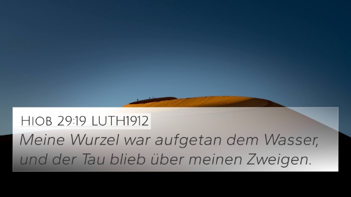 Hiob 29:19 LUTH1912 Bible Verse Image