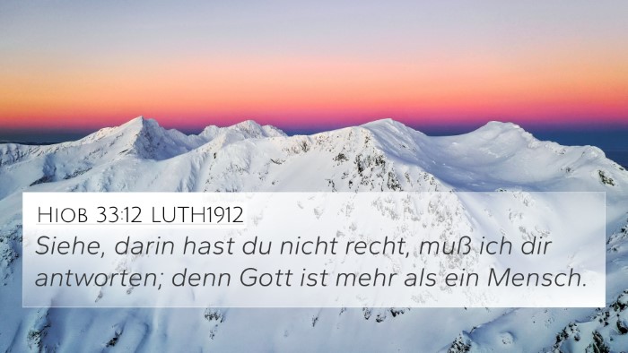 Hiob 33:12 LUTH1912 Bible Verse Image
