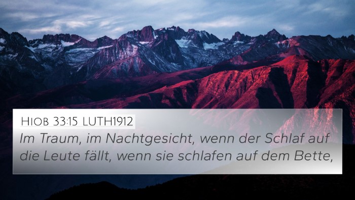 Hiob 33:15 LUTH1912 Bible Verse Image