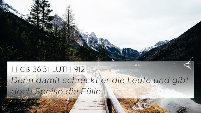 Hiob 36:31 LUTH1912 Bible Verse Image