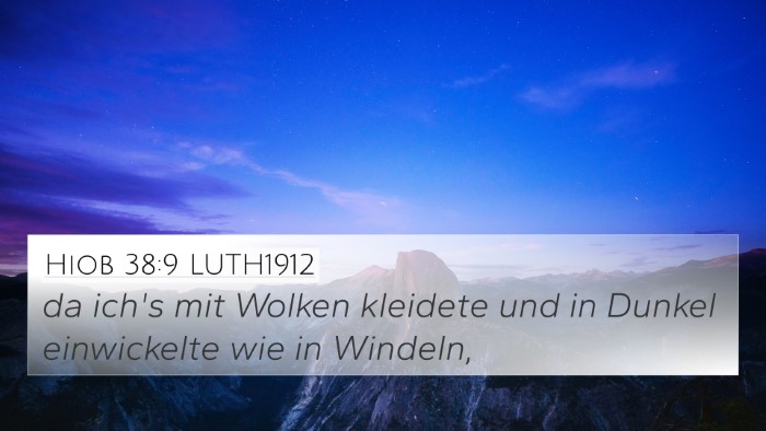 Hiob 38:9 LUTH1912 4K Wallpaper - da ich's mit Wolken kleidete und in Dunkel - 4K Wallpaper Bible Verse
