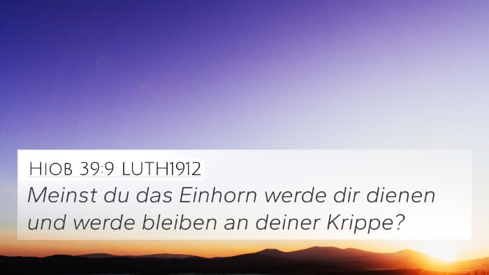 Hiob 39:9 LUTH1912 Bible Verse Image