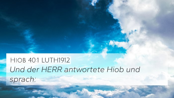 Hiob 40:1 LUTH1912 Bible Verse Image