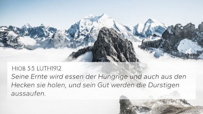 Hiob 5:5 LUTH1912 Bible Verse Image