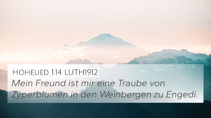 Hohelied 1:14 LUTH1912 Bible Verse Image