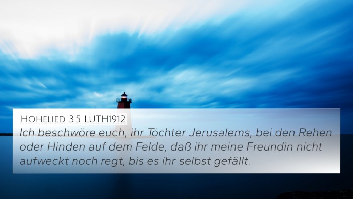 Hohelied 3:5 LUTH1912 Bible Verse Image