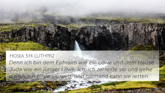 Hosea 5:14 LUTH1912 Bible Verse Image
