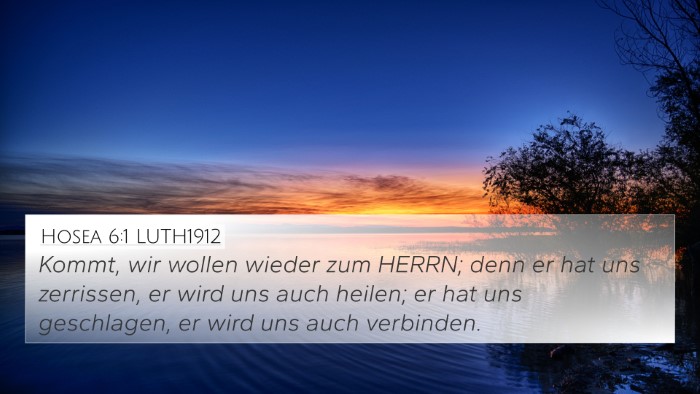 Hosea 6:1 LUTH1912 Bible Verse Image