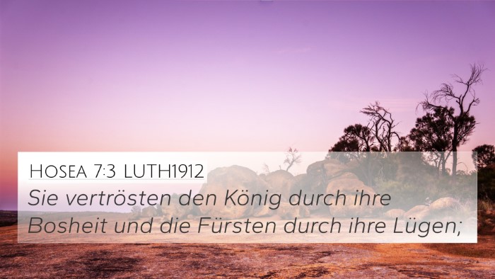 Hosea 7:3 LUTH1912 Bible Verse Image