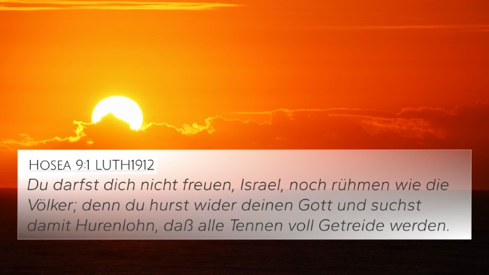 Hosea 9:1 LUTH1912 Bible Verse Image